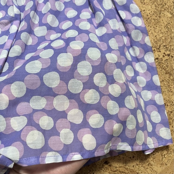Pell & Co Purple & White Polka Dot Sleeveless Button Down Tunic Top NWT Sz 12 - Picture 14 of 14